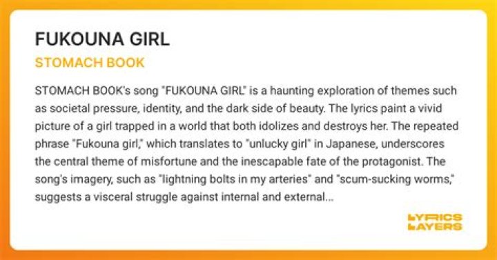 Fukouna Girl: Stomach Book's Song Meaning & Analysis