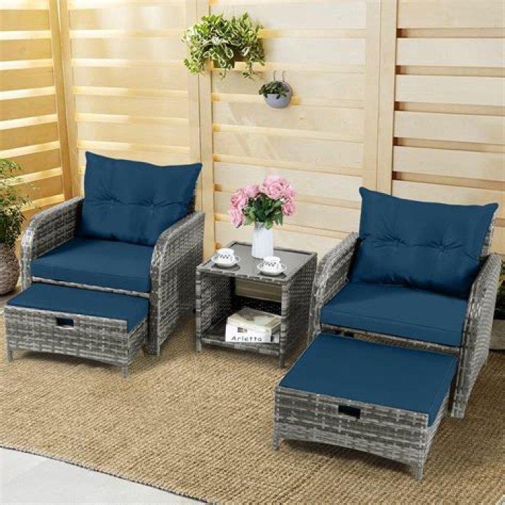 Vega Blue Lounge Set: Sofa, Balcony, Cafe